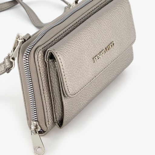 Portemonnee tasje zilverkleurig