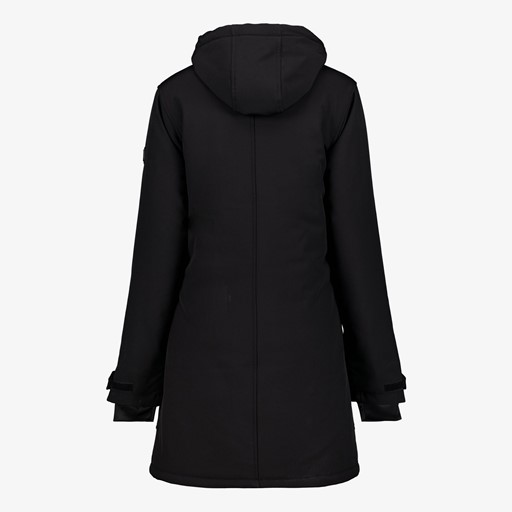 Dames softshell parka jas zwart