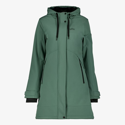 Dames softshell parka jas groen