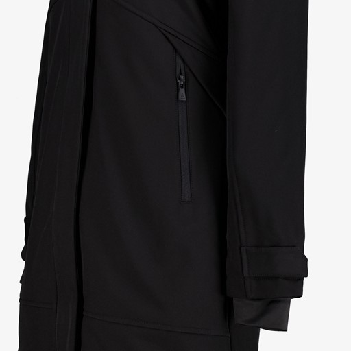 Dames softshell parka jas zwart