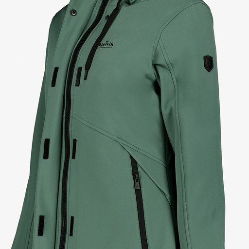 Dames softshell parka jas groen