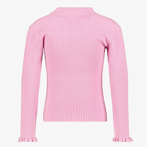 Vianna geribde meisjes longsleeve roze