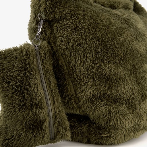 Teddy dames tas met portemonnee groen