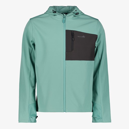 Heren softshell jas groen zwart