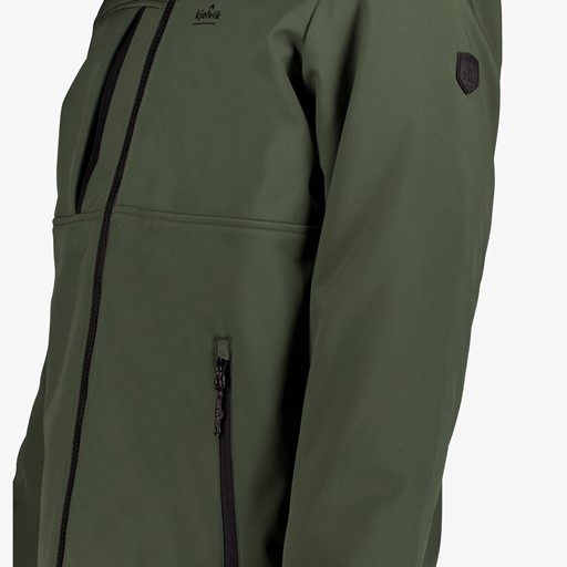 Padded heren softshell jas groen