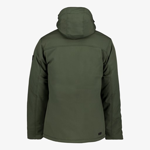 Padded heren softshell jas groen