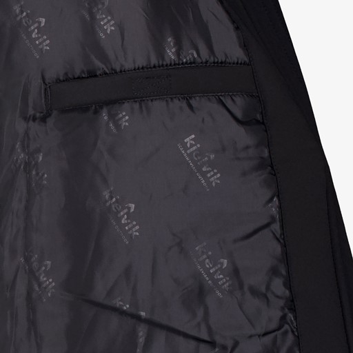 Padded heren softshell jas zwart