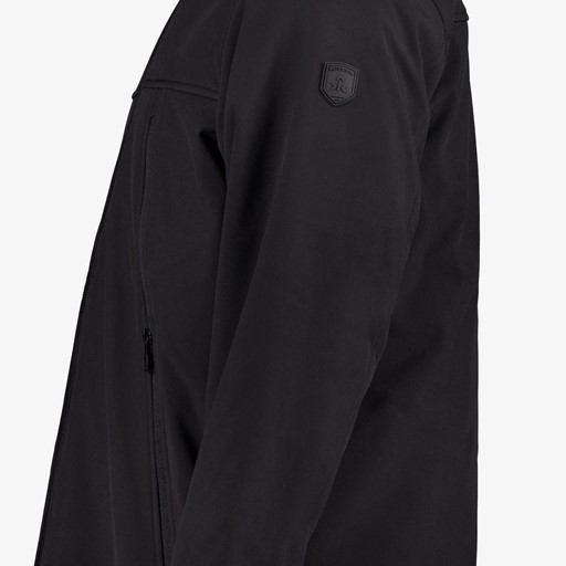 Padded heren softshell jas zwart