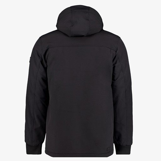 Padded heren softshell jas zwart