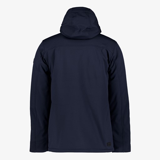Padded heren softshell jas blauw