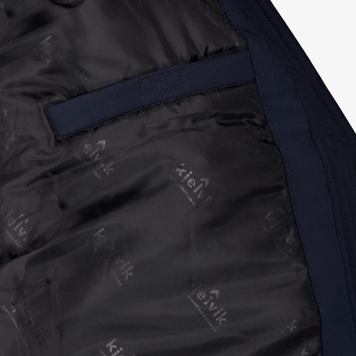 Padded heren softshell jas blauw