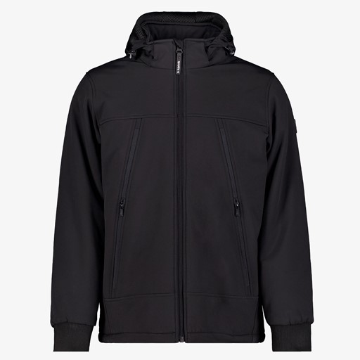Padded heren softshell jas zwart