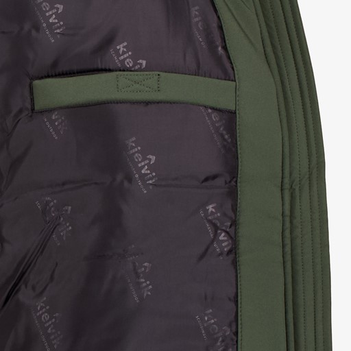 Padded heren softshell jas groen