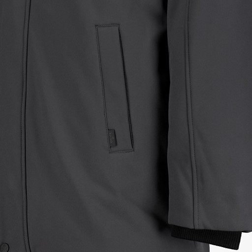 Padded heren softshell jas grijs