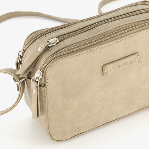 Dames schoudertas beige