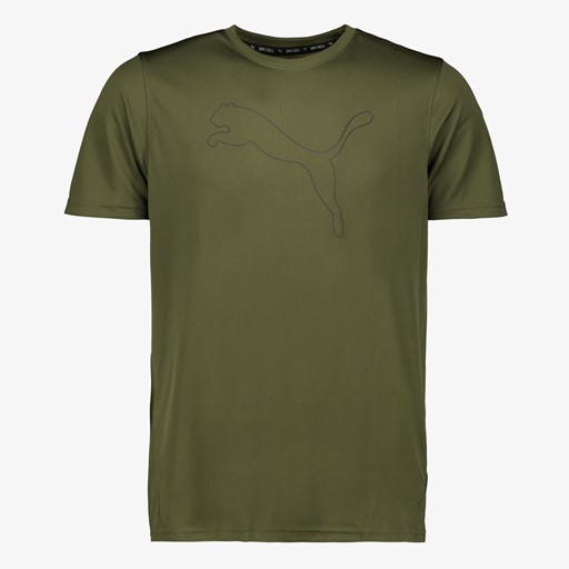 Performance Cat heren sport T-shirt groen