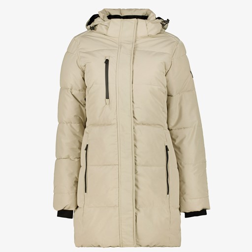 Dames parka winterjas waterafstotend beige