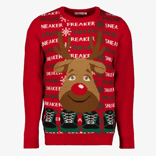 Heren kersttrui Rudolf rood