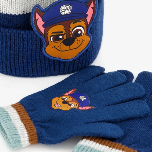 Chase kinder set muts handschoenen