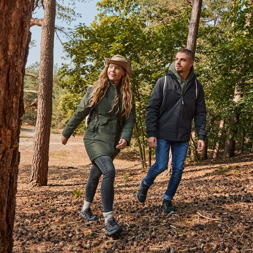 Padded heren softshell jas zwart