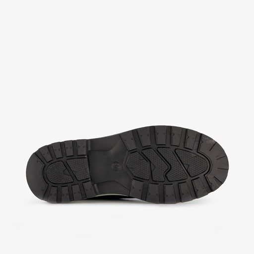 Leren dames veterboots grijs