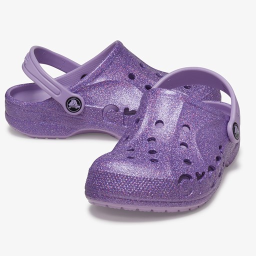 Baya Clog kinder klompen paars glitter