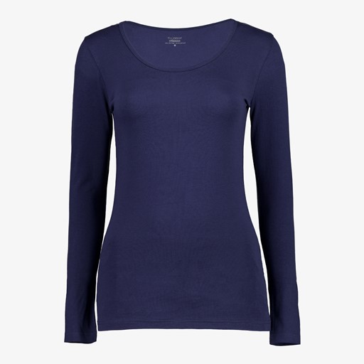 Dames shirt katoen blauw