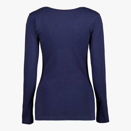 Dames shirt katoen blauw