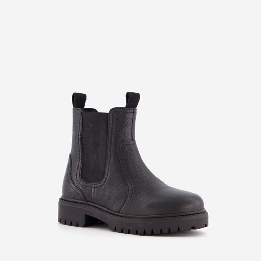 Leren kinder Chelsea boots zwart