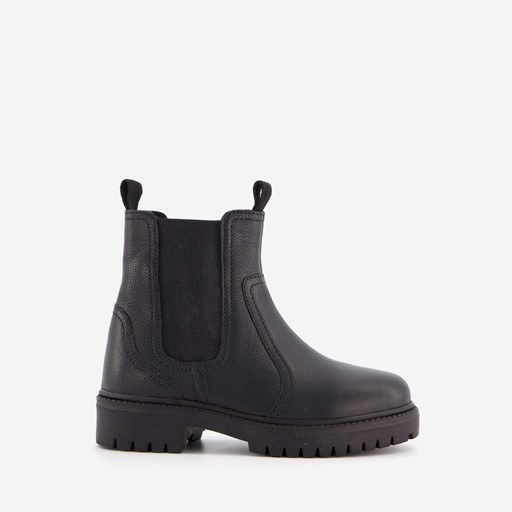 Leren kinder Chelsea boots zwart