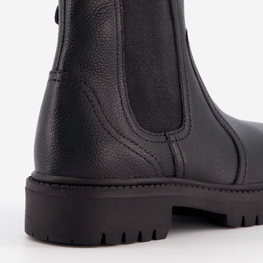 Leren kinder Chelsea boots zwart