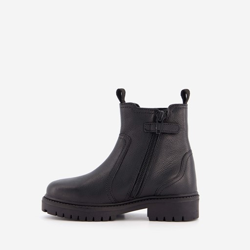 Leren kinder Chelsea boots zwart