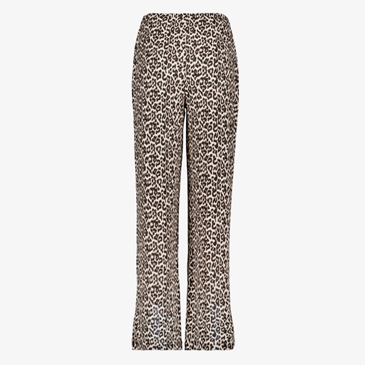 Dames wide leg pantalon met panterprint