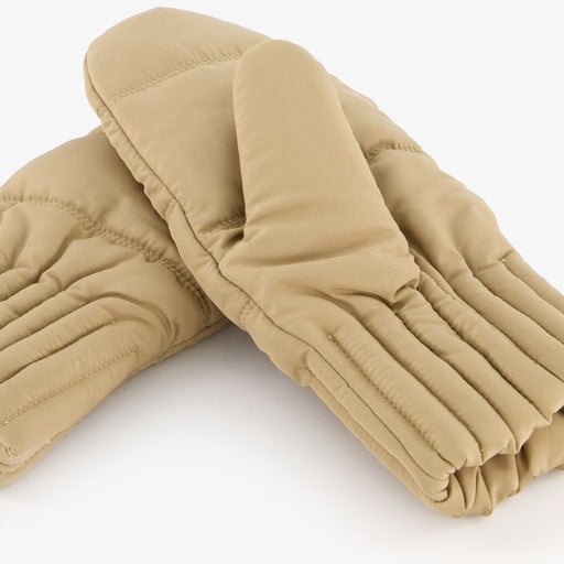 Gewatteerde dames wanten beige