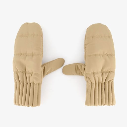 Gewatteerde dames wanten beige