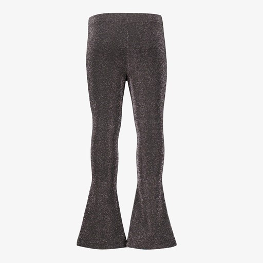 Meisjes flared broek zwart met glitters