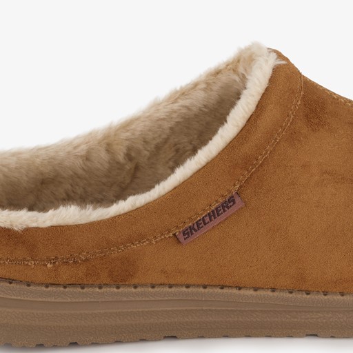 Relaxed Fit suede heren sloffen bruin