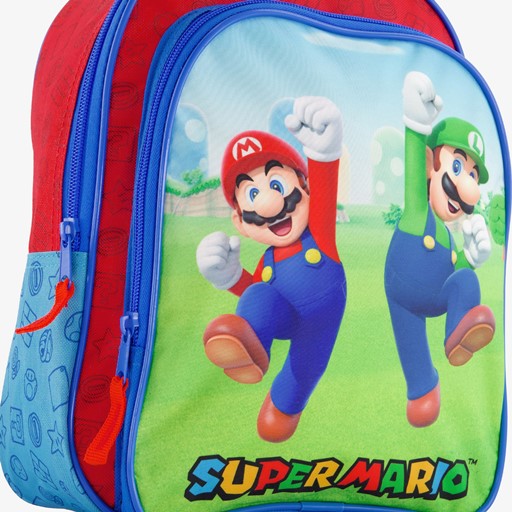 Super Mario kinder rugzak blauw rood 8 liter
