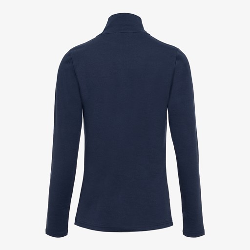 Dames skipully met rits blauw