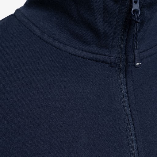 Dames skipully met rits blauw