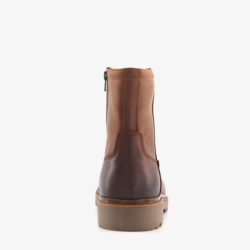 Gevoerde leren heren boots bruin