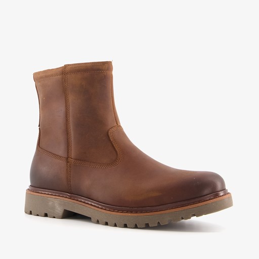 Gevoerde leren heren boots bruin
