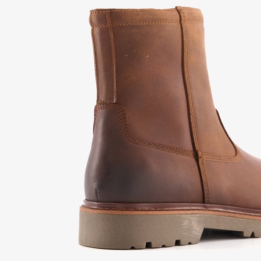 Gevoerde leren heren boots bruin