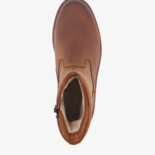 Gevoerde leren heren boots bruin