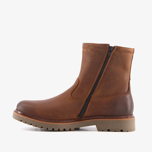 Gevoerde leren heren boots bruin