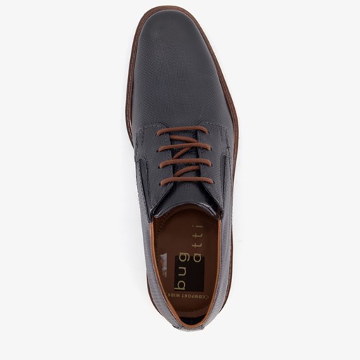 Leren heren veterschoenen blauw