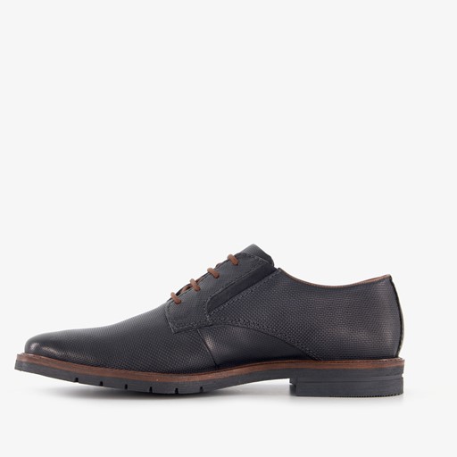 Leren heren veterschoenen blauw