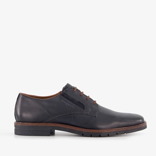 Leren heren veterschoenen blauw