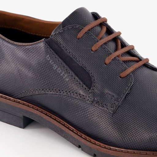 Leren heren veterschoenen blauw