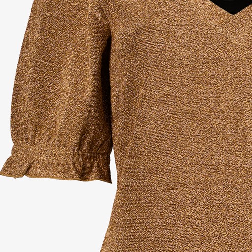 Dames top goudkleurig